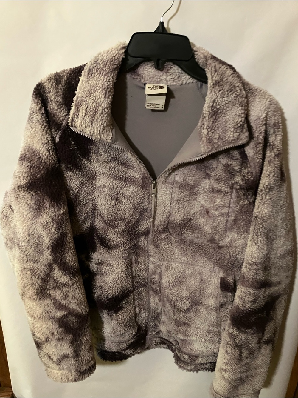 The North Face Plush Sherpa Jacket - Heather dark purple and Gray